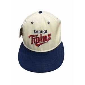 Vintage MLB Minnesota Fastpitch Twins Classic Logo Adjustable Snapback Hat Cap